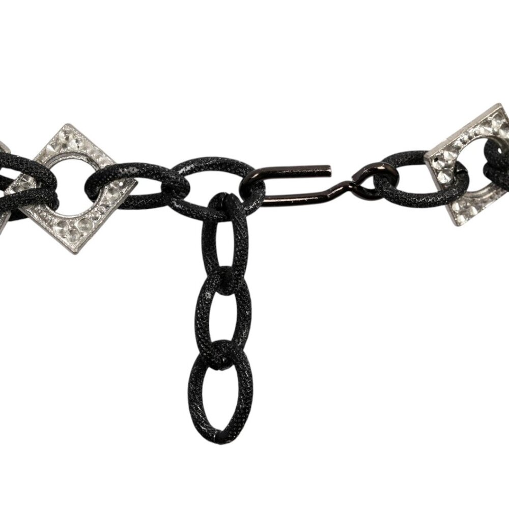 VTG BARNEYS NY Y2K 90’s CHAINMAIL METAL NEO PUNK GOTH ARTISAN CHOKER FESTIVAL - Picture 2 of 7
